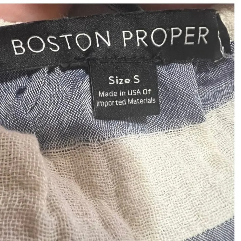 Boston Proper Nautical Breton Striped Romper Playsuit Beach Summer Cruise Vacay - Picture 5 of 6